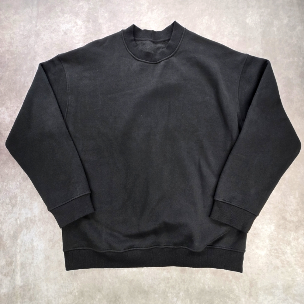 Halara NWT Black Cotton Blend Crew Neck Sweatshirt